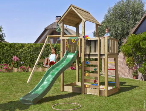 Jungle Mansion | Wooden climbing frame with swing