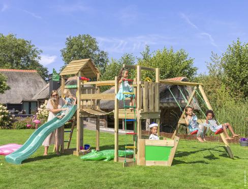 Jungle Voyager | Wooden climbing frame with double swing