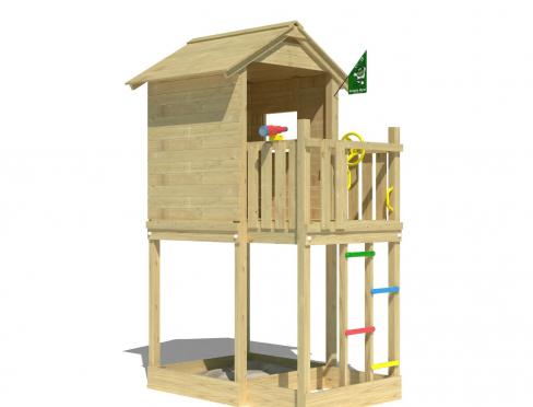 Jungle Treehouse | Wooden climbing frame with ladder